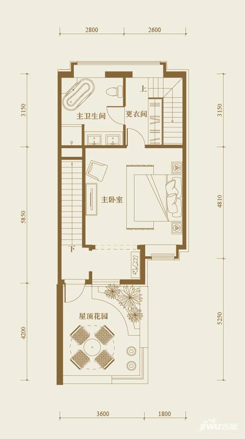 龙湾城2室1厅1卫户型图