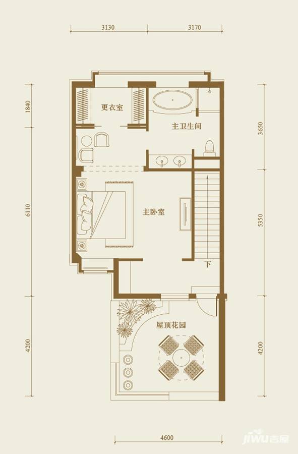 龙湾城2室1厅1卫290㎡户型图