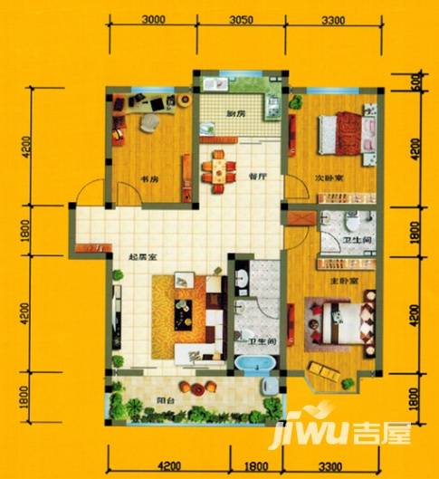 欣隆盛馨苑普通住宅118.8㎡户型图