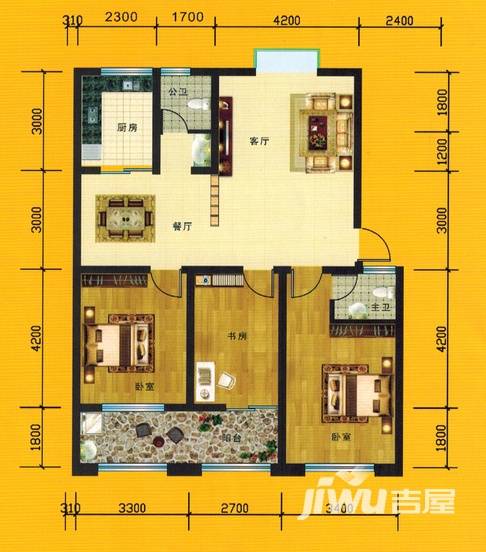 欣隆盛馨苑普通住宅116㎡户型图