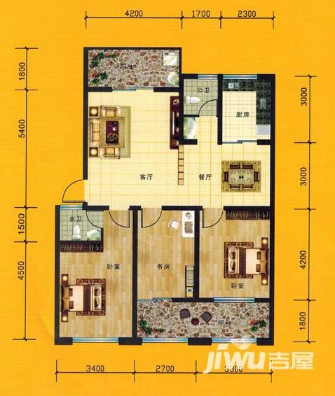 欣隆盛馨苑普通住宅118.8㎡户型图