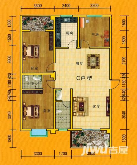 欣隆盛馨苑普通住宅130.3㎡户型图