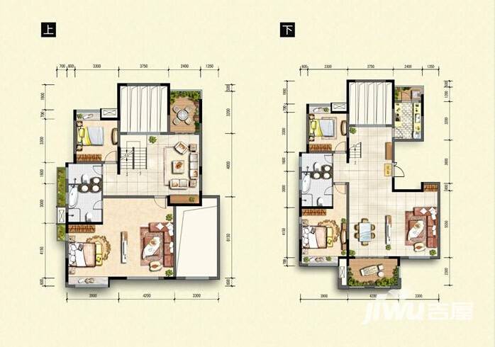 中交滨江国际4室3厅4卫264㎡户型图