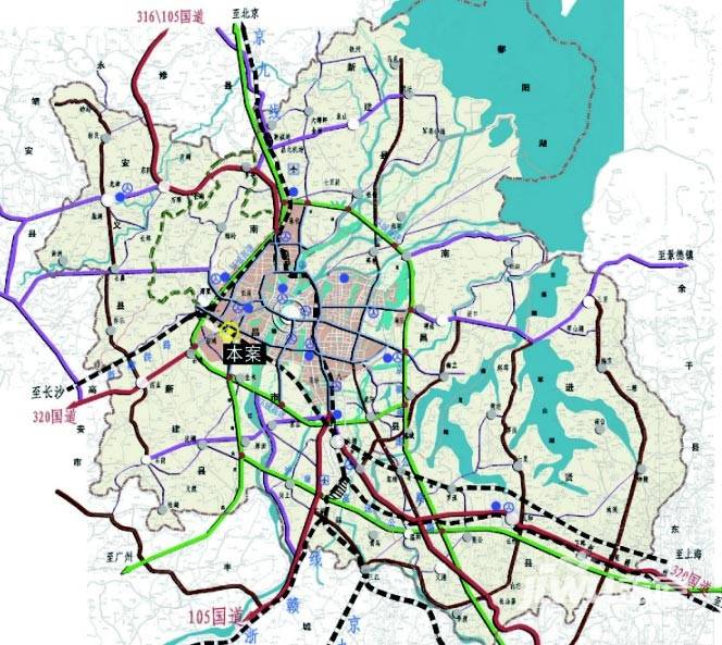 南昌华南城位置交通图1