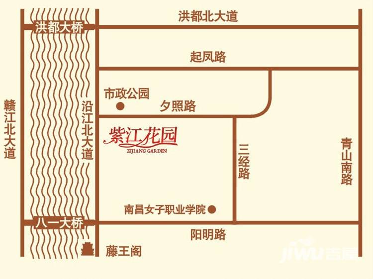 紫江花园位置交通图图片