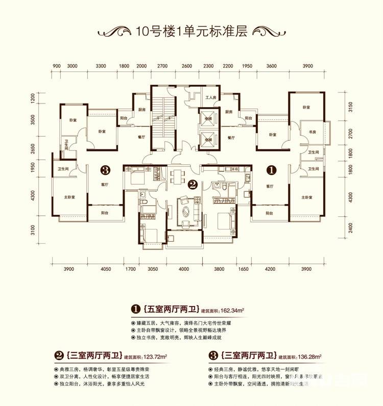 南昌恒大城南昌恒大城户型图 10号楼1单元