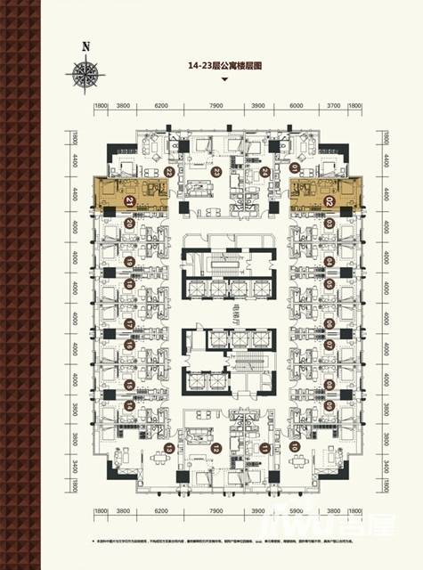 力高滨江国际普通住宅55.9㎡户型图