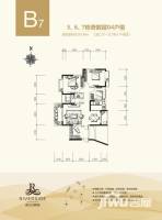 力高滨江国际3室2厅1卫106㎡户型图