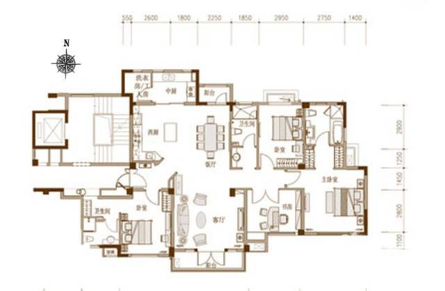 新地阿尔法国际社区普通住宅192.2㎡户型图