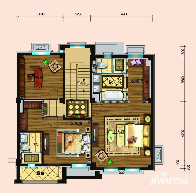 迁安碧桂园6室2厅4卫260㎡户型图