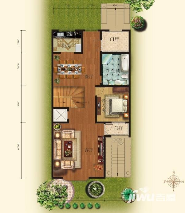 龙湖庄园普通住宅131.4㎡户型图