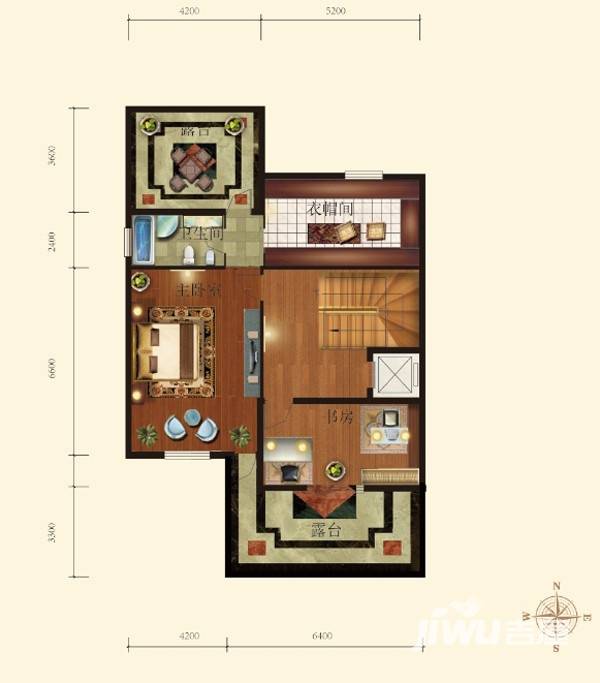 龙湖庄园普通住宅86.9㎡户型图