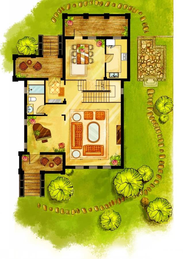 西班牙庄园普通住宅338.2㎡户型图