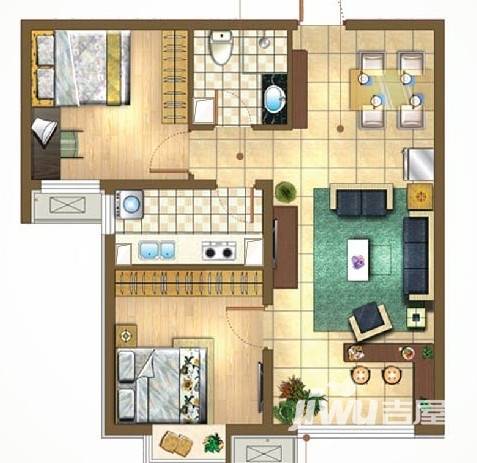 新天地美域普通住宅78㎡户型图