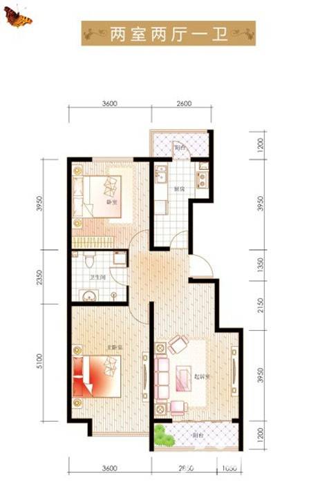 燕东天赐良园普通住宅96㎡户型图