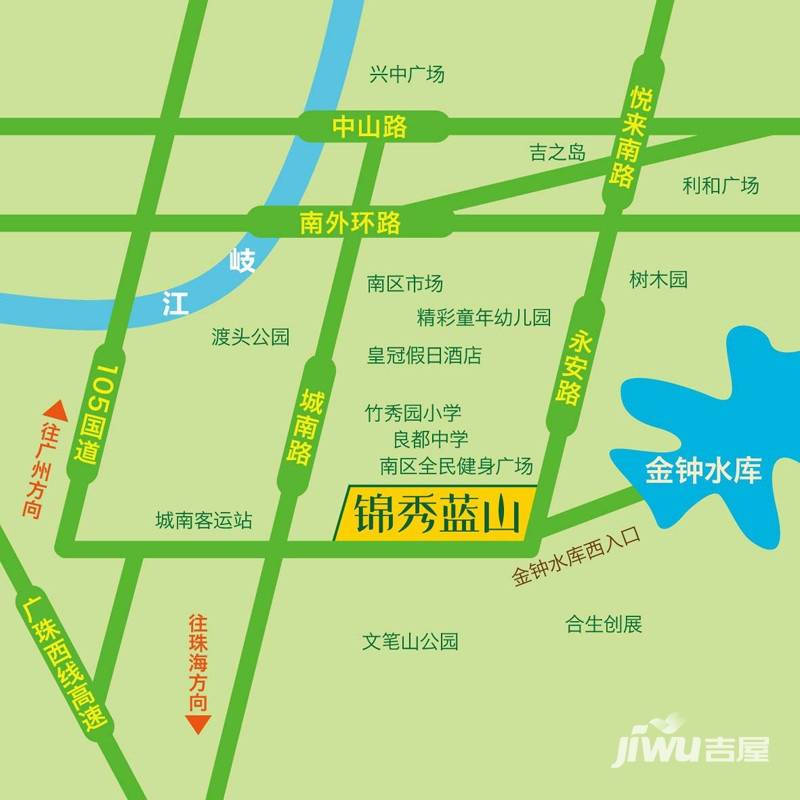 锦秀蓝山位置交通图图片
