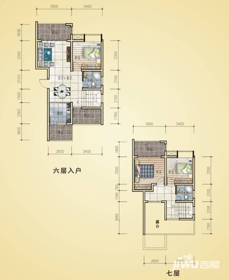 顺鸿一品尚城3室2厅2卫122.8㎡户型图