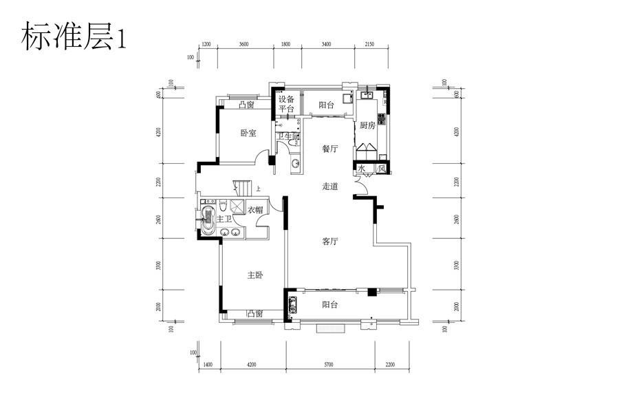 新华御湖庄园别墅2室2厅2卫240㎡户型图