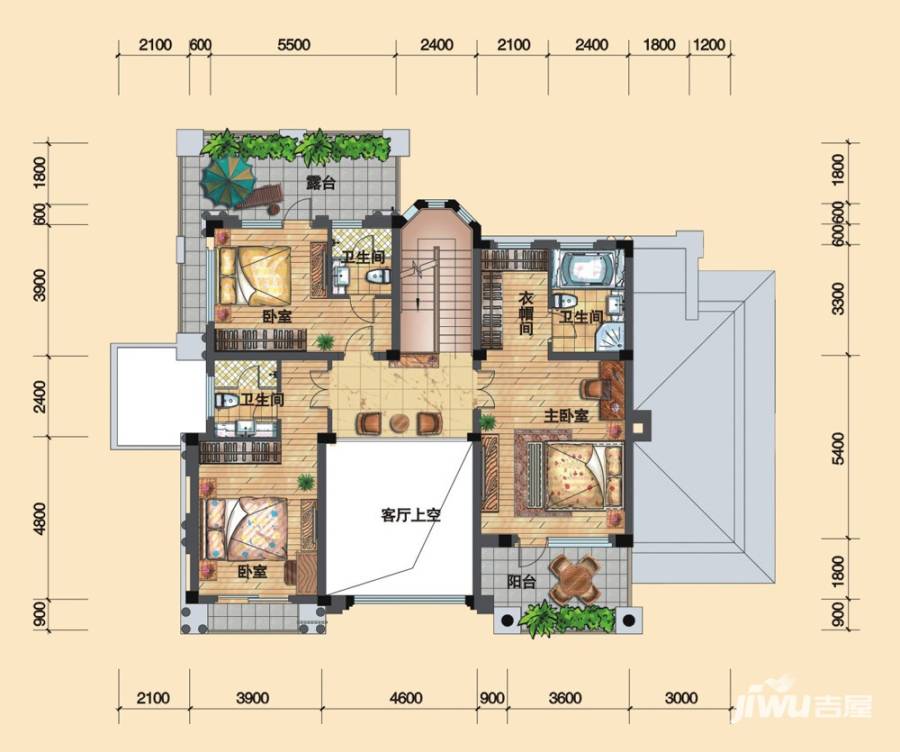 观澜天下四期普通住宅121.3㎡户型图