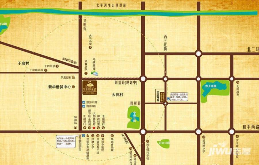 水印城位置交通图图片