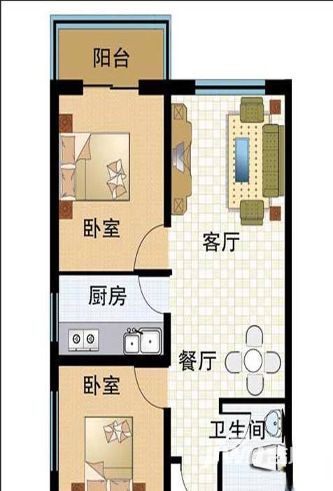 西部峰景普通住宅91㎡户型图