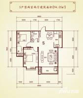 海龙湾2室2厅1卫94㎡户型图