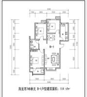 海龙湾3室2厅1卫114.7㎡户型图