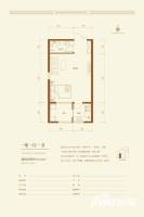 红石原著小区1室1厅1卫53.6㎡户型图