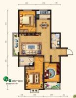 馨悦小镇3室2厅2卫127.3㎡户型图