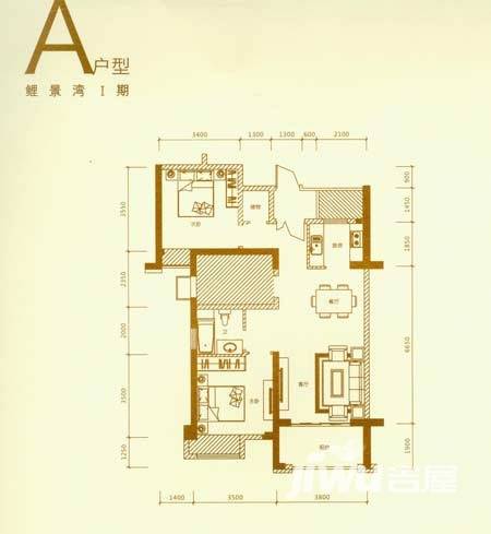 南益鲤景湾普通住宅78㎡户型图