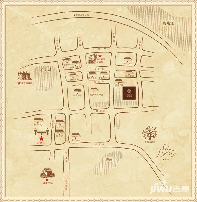 香江名邸位置交通图