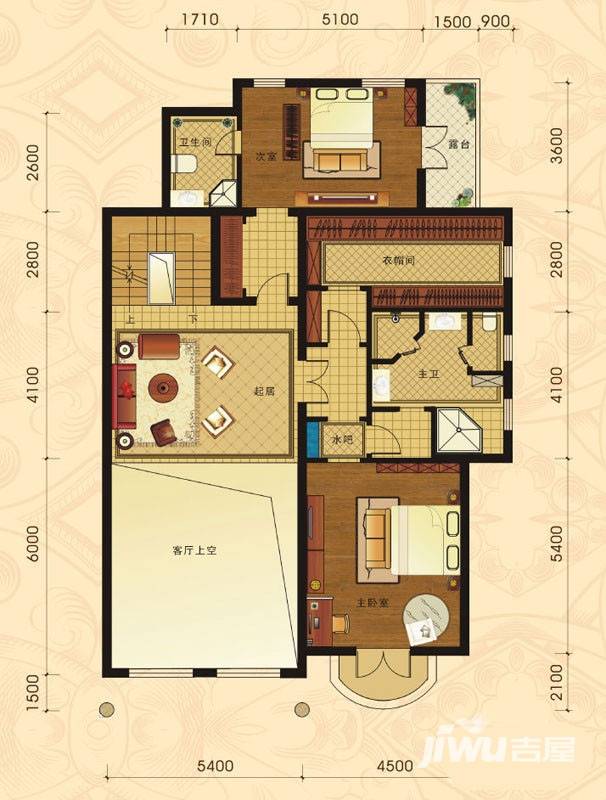 浪琴公馆普通住宅137.6㎡户型图