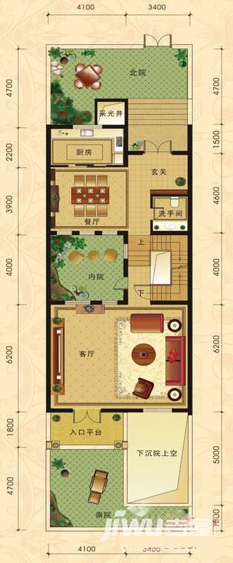 浪琴公馆普通住宅117.5㎡户型图