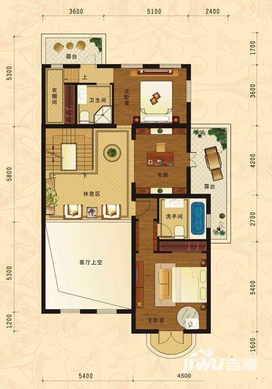 浪琴公馆普通住宅125.5㎡户型图