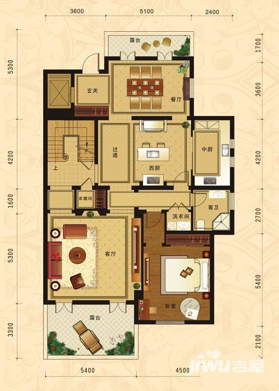 浪琴公馆普通住宅164.3㎡户型图