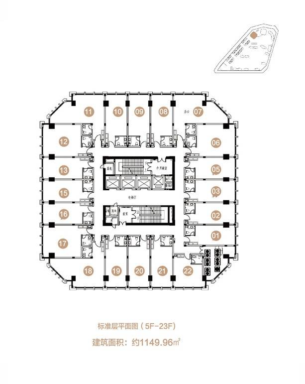 龙威经茂广场普通住宅1150㎡户型图