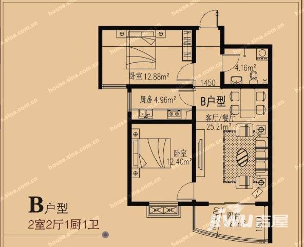 卡纳溪谷普通住宅90㎡户型图