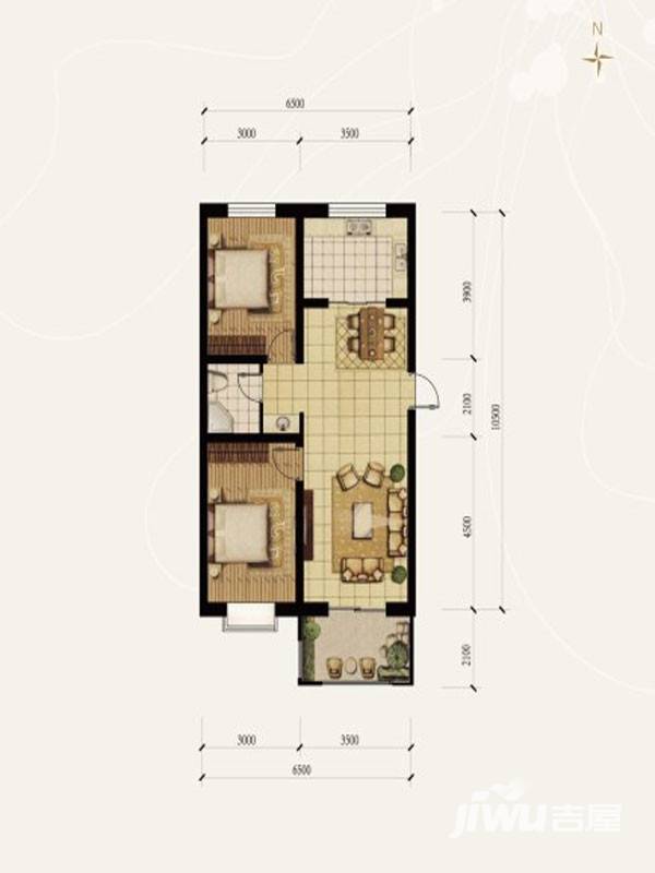 腾龙雅源普通住宅87㎡户型图