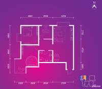 华峪东区3室2厅1卫118.8㎡户型图