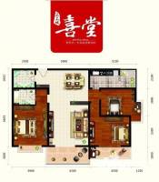 上上城喜堂3室2厅2卫156.4㎡户型图