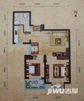 滨河城·左岸2室2厅1卫58.6㎡户型图