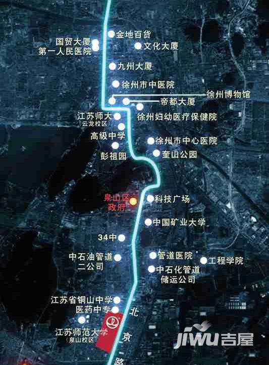徐州铜山万达广场位置交通图
