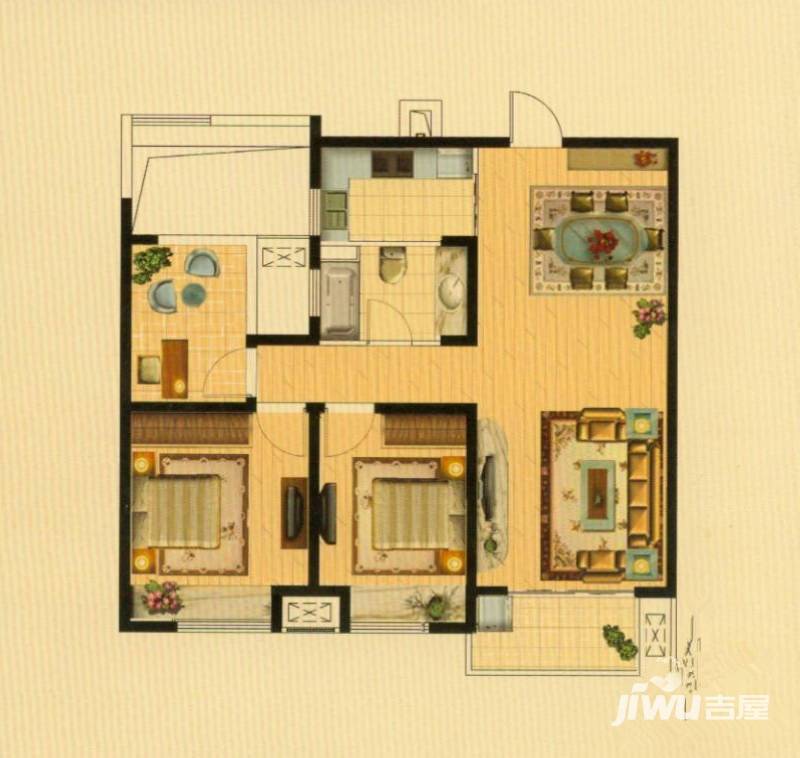 万锦城4室2厅2卫133㎡户型图