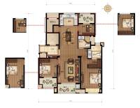 万科公园里4室2厅2卫138㎡户型图