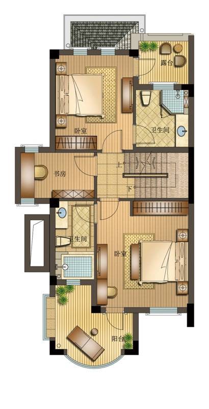 悦澜湾普通住宅203㎡户型图