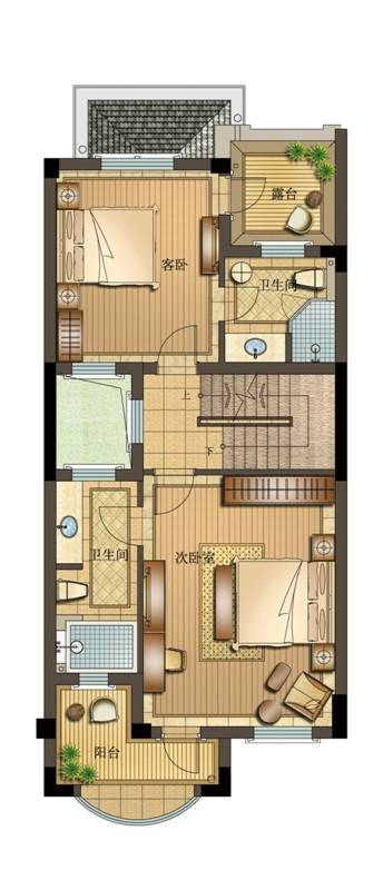 悦澜湾普通住宅197㎡户型图