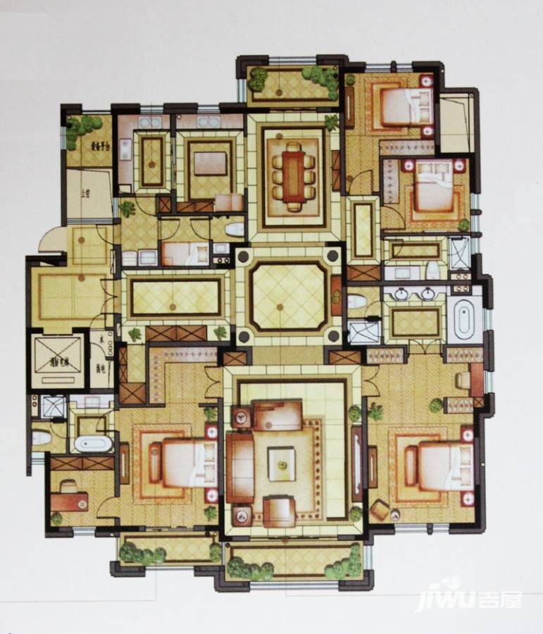 银亿钰鼎园5室3厅3卫280㎡户型图