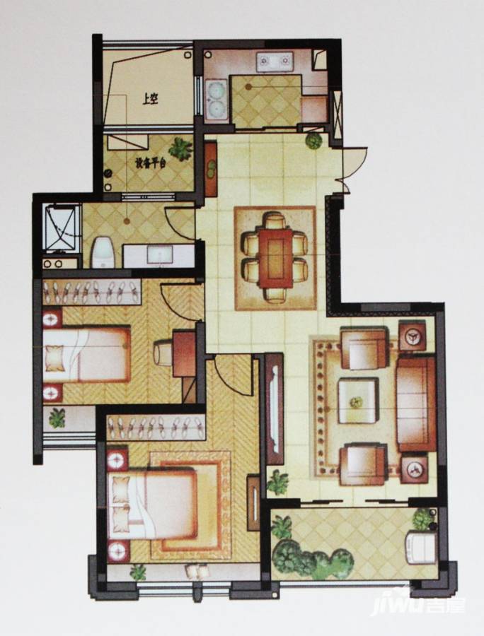 银亿钰鼎园普通住宅90㎡户型图