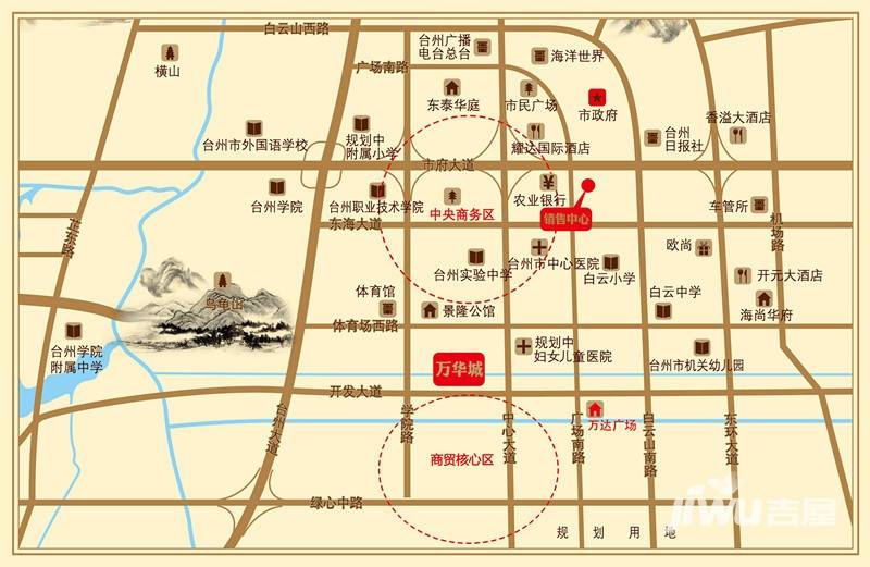 万华城位置交通图