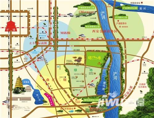 绿地国际生态城二期别墅位置交通图1